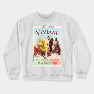 VIVIANE EDEN THEATRE Vintage French Ballet Opera Theater Advertisement Crewneck Sweatshirt